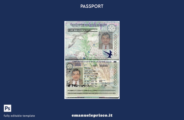 modello di passaporto del Regno Unito di Gran Bretagna e Irlanda del Nord in sti
